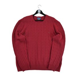 Reconditionné - Pull Homme En Maille Torsadée Rouge - Taille 2xl - Homme - Rouge