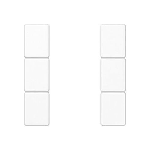 JUNG complet 3x JG Jeu de boutons compl.3x A503TSAWW, Bouton + interrupteur, Blanc