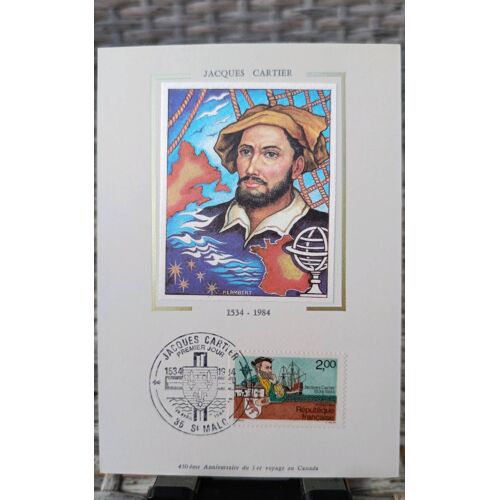 Timbre Jacques Cartier 1534-1984. Fdc Carte Premier Jour 20/04/1984. Yt N°2307
