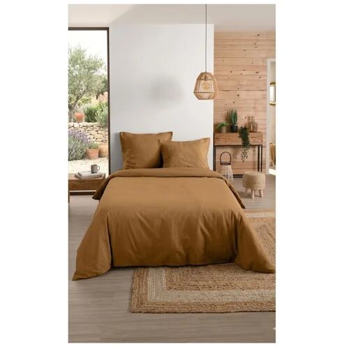 Housse De Couette En Coton 200 X 200 Cm Uni Edenne Curry
