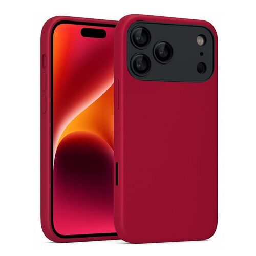 JAYM POP - Coque de protection pour téléphone portable - compatibilité avec MagSafe - silicone liquide - lie-de-vin - pour Apple iPhone 17 Pro Max