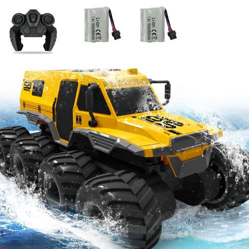 Véhicule Télécommandé Tout-Terrain 8 Roues Rechargeable 2,4 Ghz Haute Performance Jouet Rc Enfant Adulte