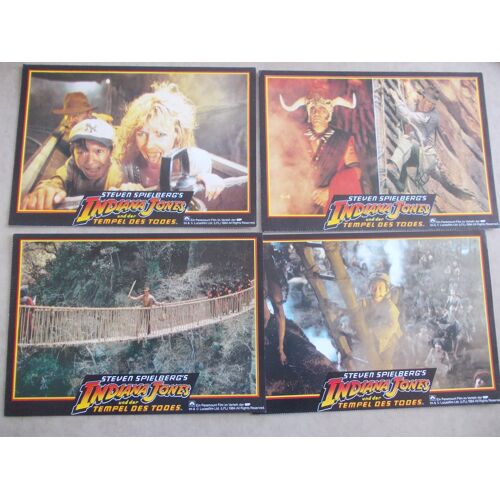 Indiana Jones Harrison Ford 4 Affichettes De Cinema