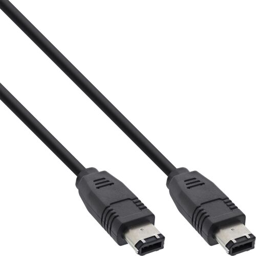 InLine FireWire M-M 1m câble Série Noir 6-p