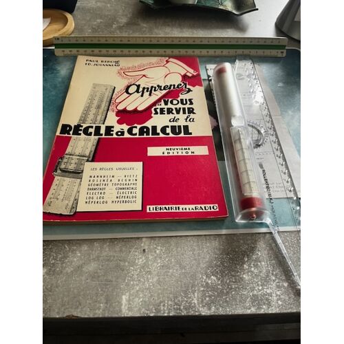 Lot De 2 Règles À Calcul + 2 Règles À Calcul De Poche + Livre D'Apprentissage