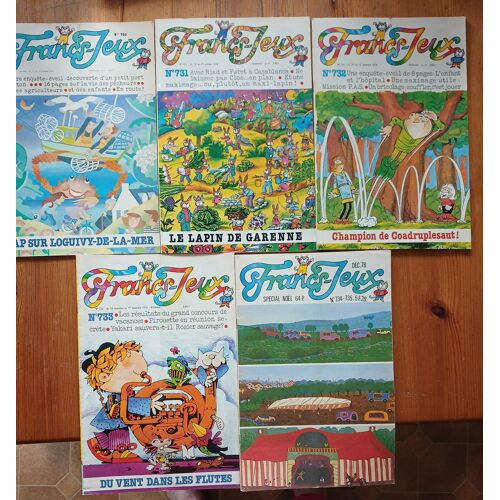 Francs-Jeux De 1978 Lot De 5 Magazines