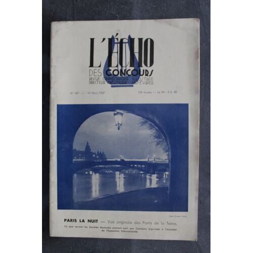 L'Echo Des Concours - N° 187 - 10 Mars 1937 - Revue Orphéonique Illustrée.