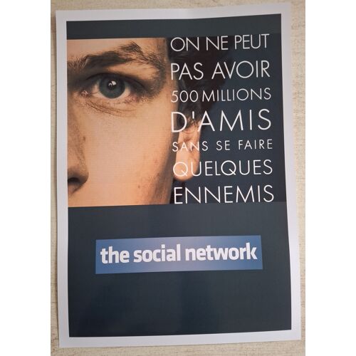 Affiche / Poster Du Film "The Social Network" - 29,7 X 42 Cm