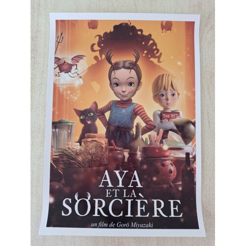 Affiche / Poster Du Film D'animation "Aya Et La Sorcière" - 29,7 X 42 Cm