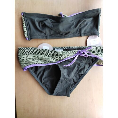 Maillot De Bain Un Brin Divine Macrame Kaki Parme T38