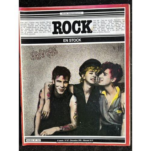 Rock En Stock 1981 N° 47 Stay Cats - Stranglers / Taxi-Girl - Interview Serge Gainsbourg - Jacques Higelin