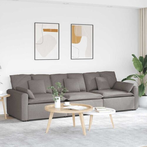 vidaXL Canapé modulable avec coussins taupe