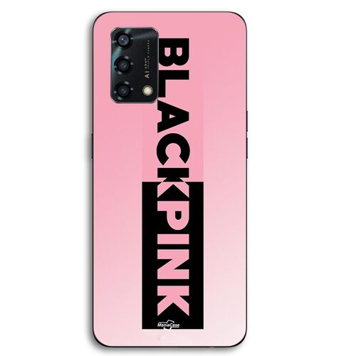 Coque Pour Oppo A95 Blackpink logo rose et noir Maniacase