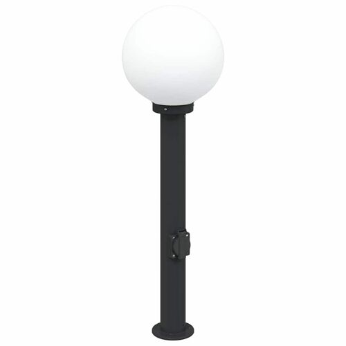Vidaxl Borne Lumineuse Avec Sortie 80 Cm Noir Ip44