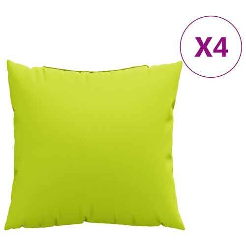 vidaXL Coussins de canapé 4 pcs vert vif 60x60 cm en tissu
