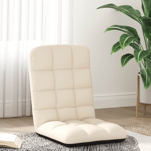 vidaXL Chaise de sol pliante en lin 71 x 51 x 62 cm