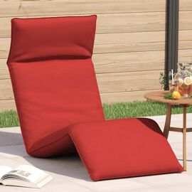 Vidaxl Transat Pliant Rouge 175 X 54 X 8,5 Cm Tissu Oxford