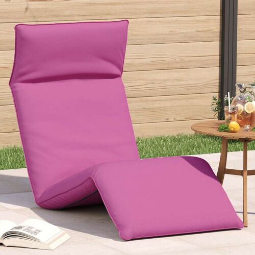 Vidaxl Transat Pliant Rose 175 X 54 X 8,5 Cm Tissu Oxford