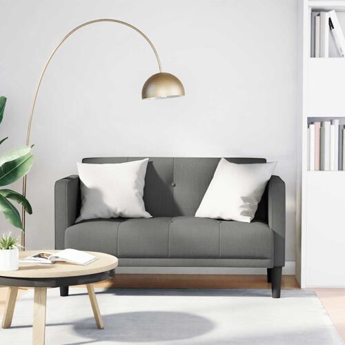 vidaXL Canapé deux places gris foncé 111 cm en tissu