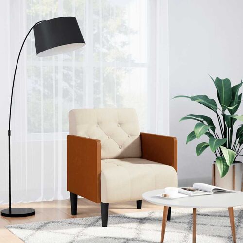 vidaXL Fauteuil canapé avec accoudoirs 55 cm en lin