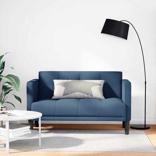 vidaXL Canapé deux places bleu 111 cm en tissu