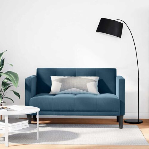 vidaXL Canapé deux places bleu 111 cm velours