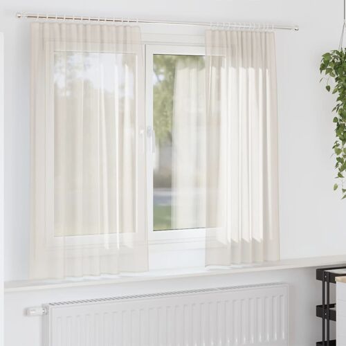 Vidaxl Rideaux En Voile À ?illets 2 Pcs Couleur Crème