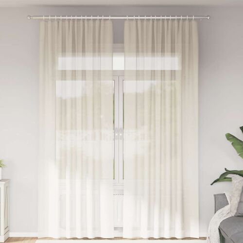 Vidaxl Rideaux En Voile À ?illets 2 Pcs Couleur Crème