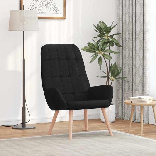 vidaXL Fauteuil relaxant en tissu noir