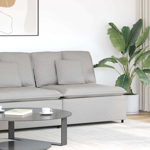 vidaXL Module central de canapé modulable avec coussins Gris nuage 100 cm