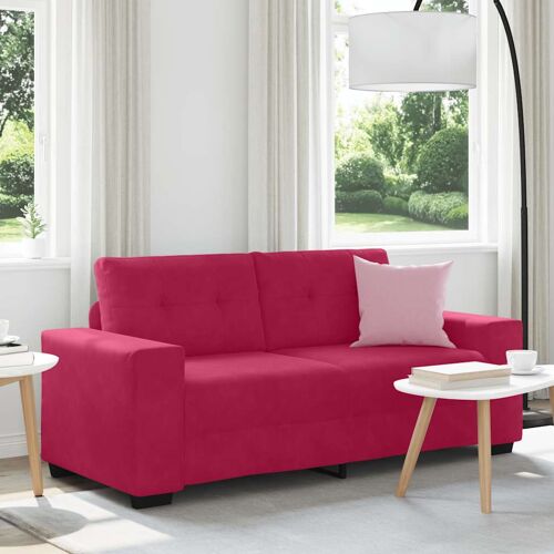 vidaXL Canapé deux places rouge bordeaux 180 x 77 x 82 cm velours