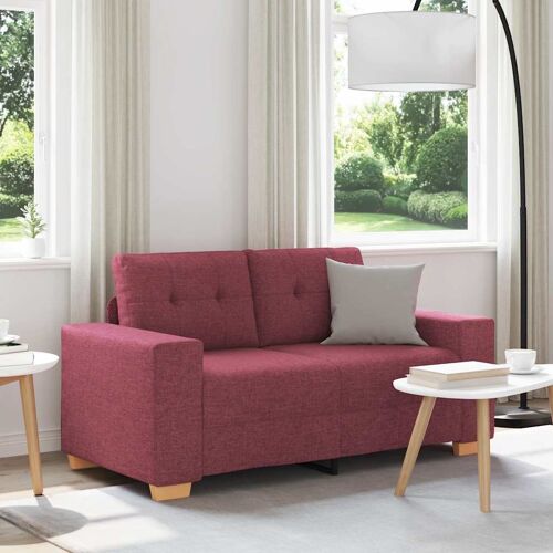 vidaXL Canapé deux places rouge vin 160x77x82 cm en tissu
