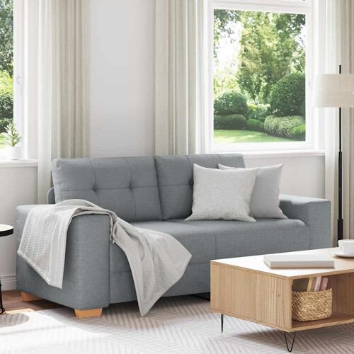 vidaXL Canapé deux places gris clair 180 x 77 x 82 cm en tissu