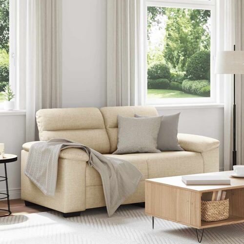vidaXL Canapé 2 places crème 160x81x84 cm en tissu