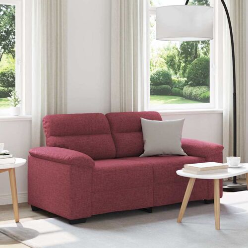 vidaXL Canapé 2 places rouge vin 160 x 81 x 84 cm en tissu