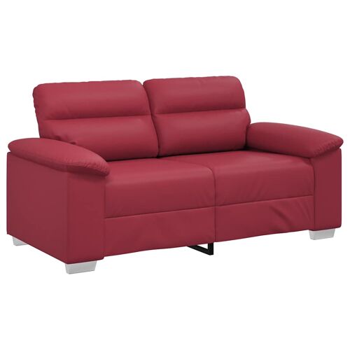 vidaXL Canapé 2 places rouge bordeaux 160 x 81 x 84 cm en similicuir
