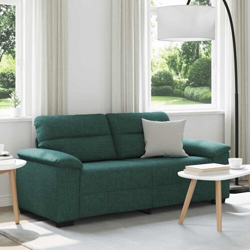 vidaXL Canapé 2 places vert foncé 180 x 81 x 84 cm en tissu