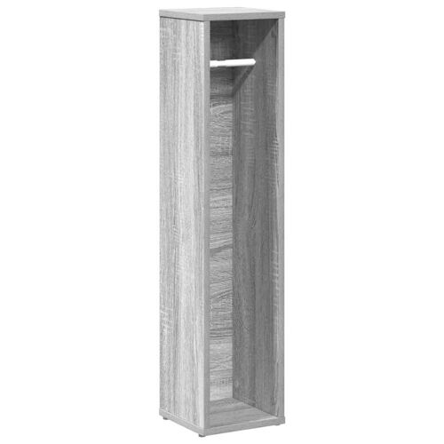 vidaXL Meuble de salle de bain avec porte-rouleau Gris Sonoma 20,5 x 20 x 90 cm