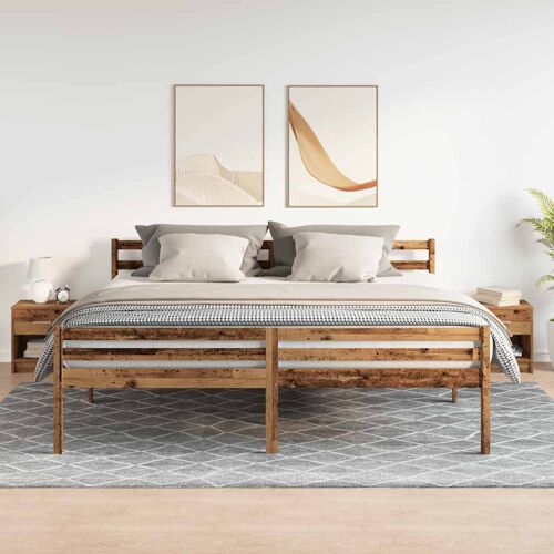 vidaXL Tables de chevet 2 pcs avec tiroir bois ancien 39 x 28 x 41 cm