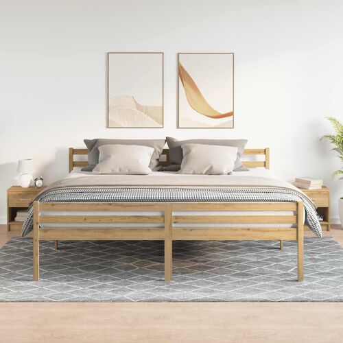 vidaXL Tables de chevet 2 pcs avec tiroir chêne artisanal 39 x 28 x 41 cm