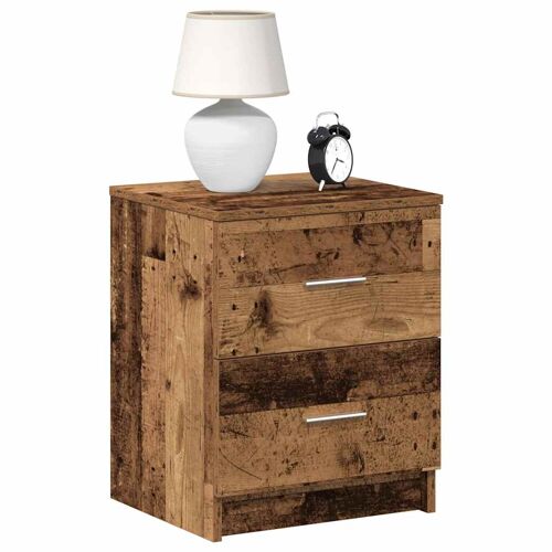 vidaXL Table de chevet à 2 tiroirs en bois ancien 40x36x50 cm