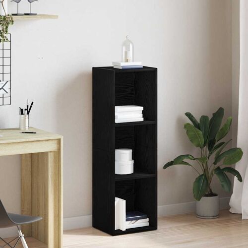 Vidaxl Bibliothèque En Chêne Noir 36 X 30 X 114 Cm Bois D'ingénierie