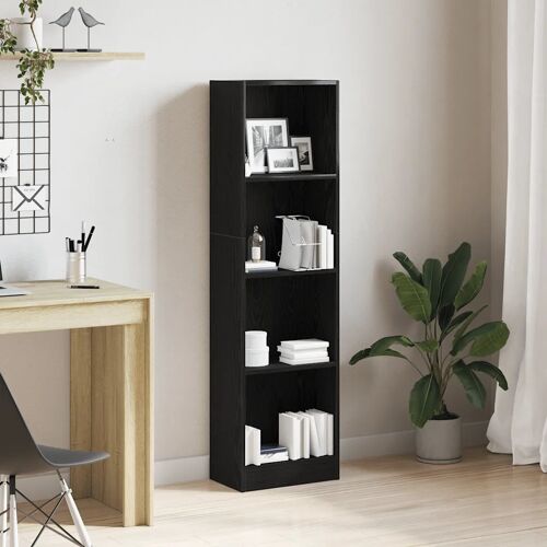 Vidaxl Bibliothèque En Chêne Noir 40 X 24 X 143 Cm Bois D'ingénierie