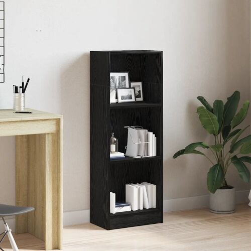 Vidaxl Bibliothèque En Chêne Noir 40 X 24 X 109 Cm Bois D'ingénierie