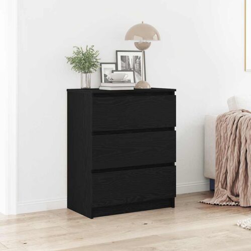vidaXL Buffet en chêne noir 60x35x76 cm bois d'ingénierie