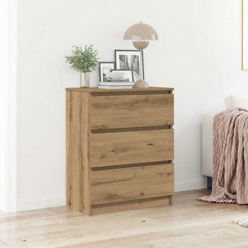 vidaXL Buffet en chêne massif 60 x 35 x 76 cm bois d'ingénierie