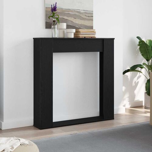 Vidaxl Habillage De Cheminée En Chêne Noir 100 X 20 X 100 Cm Bois D'ingénierie
