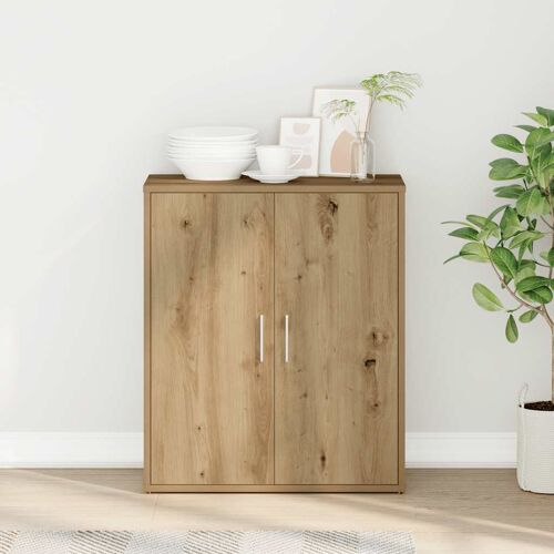 vidaXL Buffet en chêne massif 60 x 31 x 70 cm bois d'ingénierie