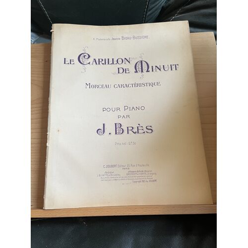 J. Brès Le Carillon De Minuit Morceau Caractéristique Piano Partition C. Joubert
