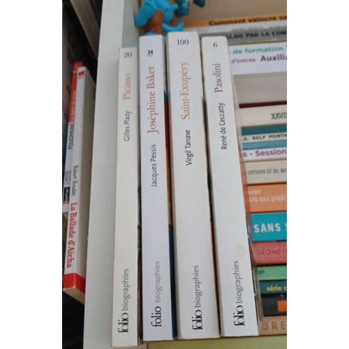 Folio Biographie Lot De 4 Livres : Joséphine Baker, Saint-Exupéry, Picasso Et Pasolini.